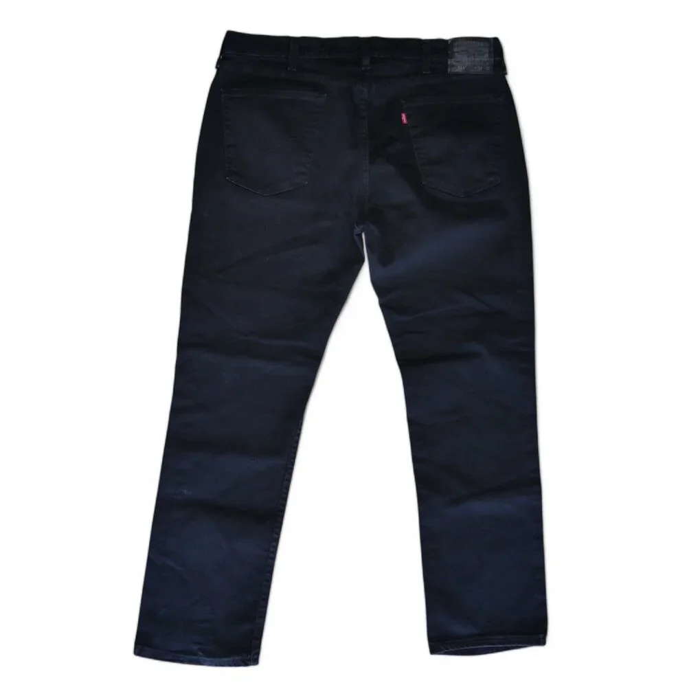 Levis 514 Men's Size 38-40x32 Jeans Straight Leg Regular Fit Stretch Denim Black